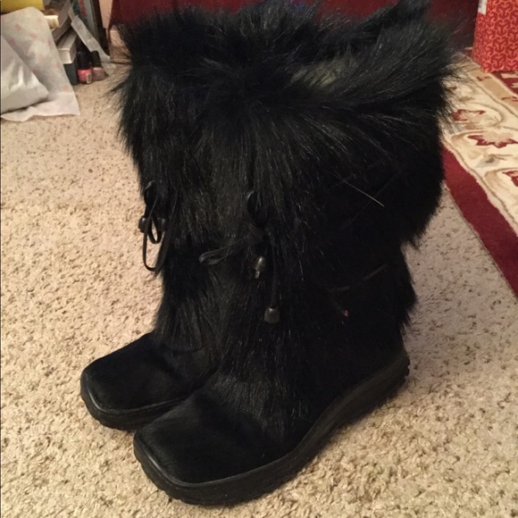 Pajar Shoes - PAJAR DAVOS BLACK WINTER FUR SKI BOOTS sz 40, NEW